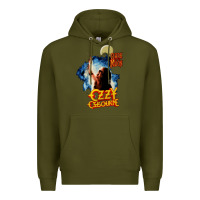 Army Green bark at the moon Premium Hoodie - artisFamous