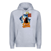 Heather Grey bark at the moon Premium Hoodie - artisFamous