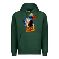 Sports Green bark at the moon Premium Hoodie - artisFamous