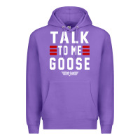 Purple top gun talk to me goose distressed Premium Hoodie - artisFamous