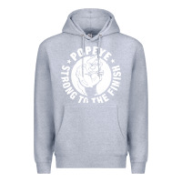 Heather Grey strong to the finish Premium Hoodie - artisFamous