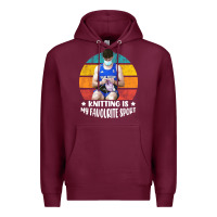 Burgundy tom daley knitting is my favourite sport  3 Premium Hoodie - artisFamous