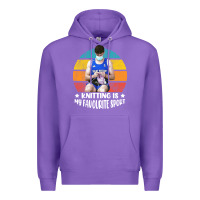 Purple tom daley knitting is my favourite sport  3 Premium Hoodie - artisFamous
