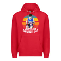 Red tom daley knitting is my favourite sport  3 Premium Hoodie - artisFamous