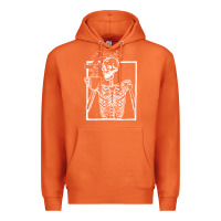 Carrot distressed skeleton vintage smiling skull drinking coffee Premium Hoodie - artisFamous