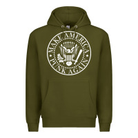 Army Green funny make america punk again vintage rock seal Premium Hoodie - artisFamous