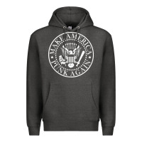 Charcoal Heather funny make america punk again vintage rock seal Premium Hoodie - artisFamous