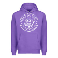 Purple funny make america punk again vintage rock seal Premium Hoodie - artisFamous