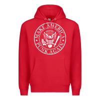 Red funny make america punk again vintage rock seal Premium Hoodie - artisFamous