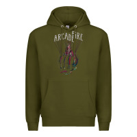Army Green arcade fire hand Premium Hoodie - artisFamous