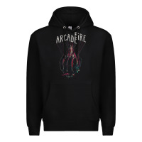 Black arcade fire hand Premium Hoodie - artisFamous