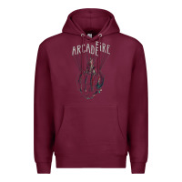 Burgundy arcade fire hand Premium Hoodie - artisFamous