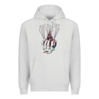 Dove Grey arcade fire hand Premium Hoodie - artisFamous
