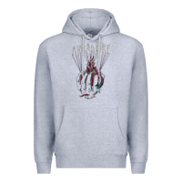 Heather Grey arcade fire hand Premium Hoodie - artisFamous