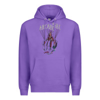 Purple arcade fire hand Premium Hoodie - artisFamous