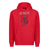 Red arcade fire hand Premium Hoodie - artisFamous