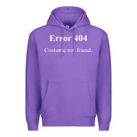 Purple 404 costume not found in white version Premium Hoodie - artisFamous