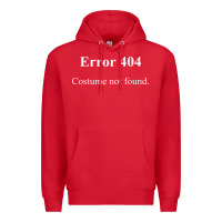 Red 404 costume not found in white version Premium Hoodie - artisFamous