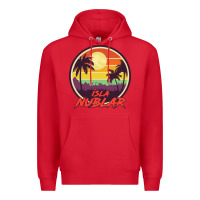 Red isla nublar holiday Premium Hoodie - artisFamous