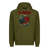 Army Green fu manchu Premium Hoodie - artisFamous
