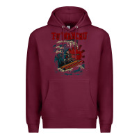 Burgundy fu manchu Premium Hoodie - artisFamous