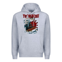 Heather Grey fu manchu Premium Hoodie - artisFamous