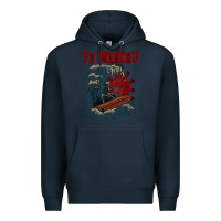 Navy fu manchu Premium Hoodie - artisFamous
