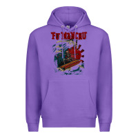 Purple fu manchu Premium Hoodie - artisFamous