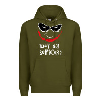 Army Green why so serious Premium Hoodie - artisFamous