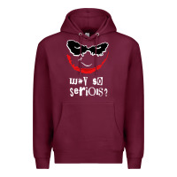 Burgundy why so serious Premium Hoodie - artisFamous
