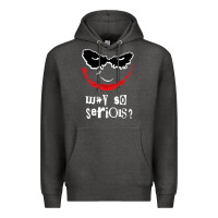 Charcoal Heather why so serious Premium Hoodie - artisFamous