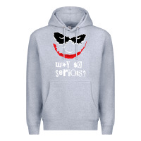 Heather Grey why so serious Premium Hoodie - artisFamous