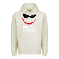 Oatmeal Heather why so serious Premium Hoodie - artisFamous