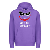 Purple why so serious Premium Hoodie - artisFamous