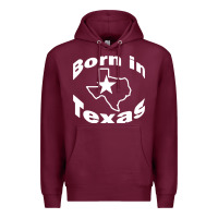 Burgundy born in texas Premium Hoodie - artisFamous