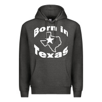 Charcoal Heather born in texas Premium Hoodie - artisFamous