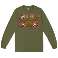 Army Green cinco de mayo bullskull and cactus Long Sleeve Tee - Artiststas