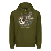 Army Green Circa Survive Premium Hoodie - artisFamous