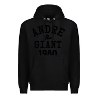 Black andre the giant 1980 Premium Hoodie - artisFamous