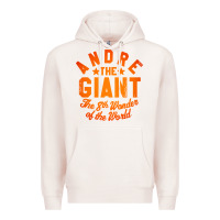 Pale Pink andre the giant 8th wonder of the world Premium Hoodie - artisFamous