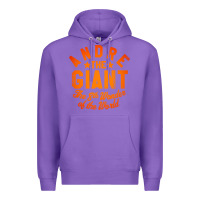 Purple andre the giant 8th wonder of the world Premium Hoodie - artisFamous