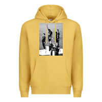 Antique Gold black power black fist 1968 olympics Premium Hoodie - artisFamous