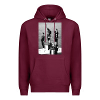 Burgundy black power black fist 1968 olympics Premium Hoodie - artisFamous