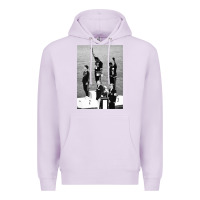 Lilac black power black fist 1968 olympics Premium Hoodie - artisFamous