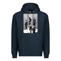 Navy black power black fist 1968 olympics Premium Hoodie - artisFamous