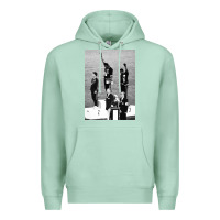 Seafoam black power black fist 1968 olympics Premium Hoodie - artisFamous