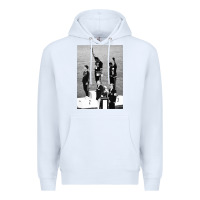 White black power black fist 1968 olympics Premium Hoodie - artisFamous