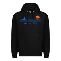 Black amity island 1975 Premium Hoodie - artisFamous