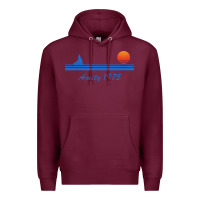 Burgundy amity island 1975 Premium Hoodie - artisFamous