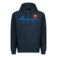 Navy amity island 1975 Premium Hoodie - artisFamous